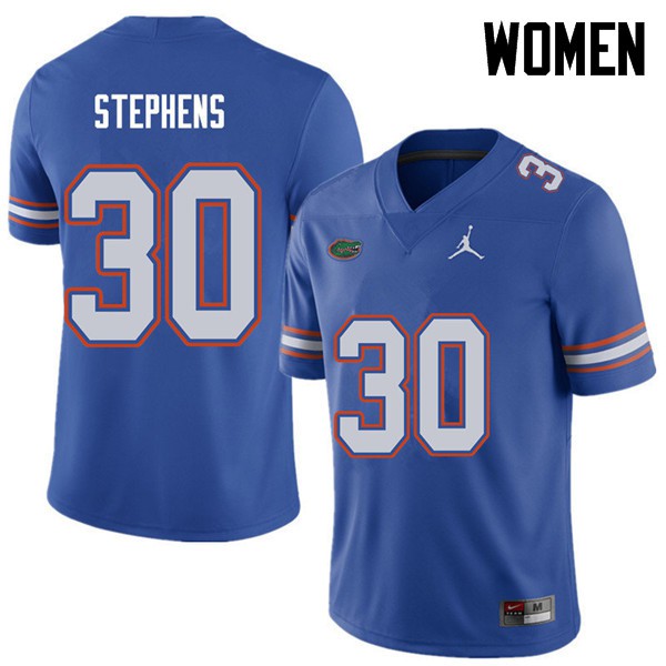 Jordan Brand Women #30 Garrett Stephens Florida Gators College Football Jerseys Royal